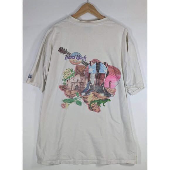 Vintage 90s Hard Rock Cafe San Antonio Shirt Single Stitch Size XL VTG Alamo Tee - Picture 1 of 6